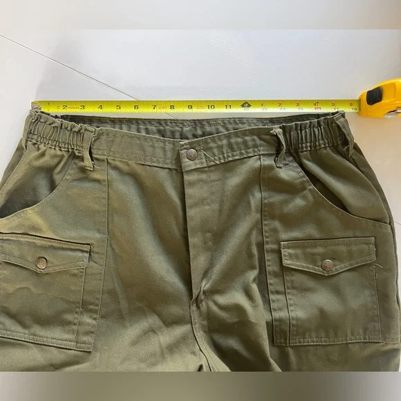 Vintage‎ Boy Scouts Of America Pants Mens 40x31 Green Cargo Uniform Stretch - Picture 2 of 5